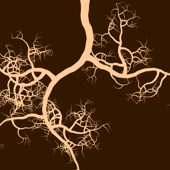 Animation of moving plant roots